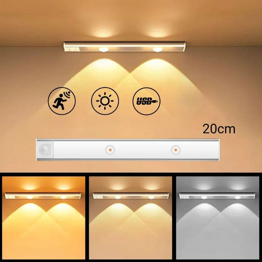 Luminária de LED Magnética com Sensor de Movimento