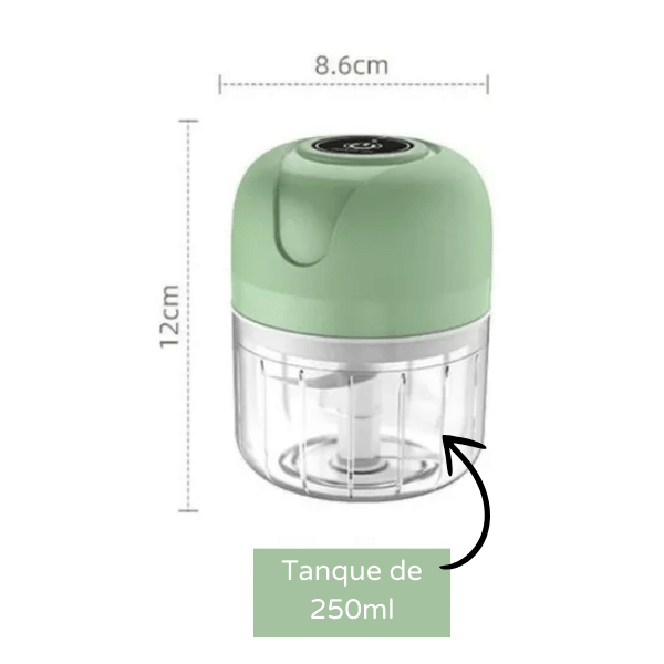 Mini Processador Triturador De Alimentos Sem Fio Elétrico 250ML Mahaos