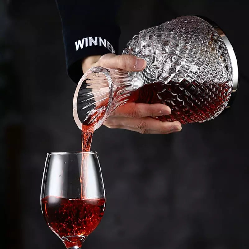 Decanter de Vinho Recipiente de Vidro Cristal Decantador Mahaos